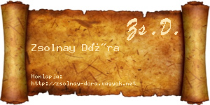 Zsolnay Dóra névjegykártya