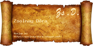 Zsolnay Dóra névjegykártya